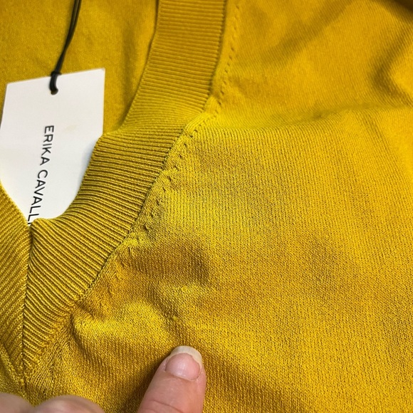 NWT Erika Cavallini- Yellow Tie Tunic Vest. Size S - Picture 7 of 9